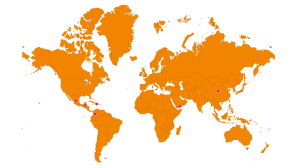 Mapa tomado de la página de internet de ATA que muestra en que partes del mundo trabaja actualmente.